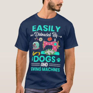 Enkel uppdelad av Hundar och syning av Maskiner Qu T Shirt