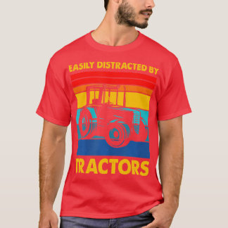 Enkel uppdelad av Tractor Funny Farm Tractor E T Shirt