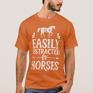 Enkel uppdelad efter hästar Horse Riding Tävla Eq T Shirt