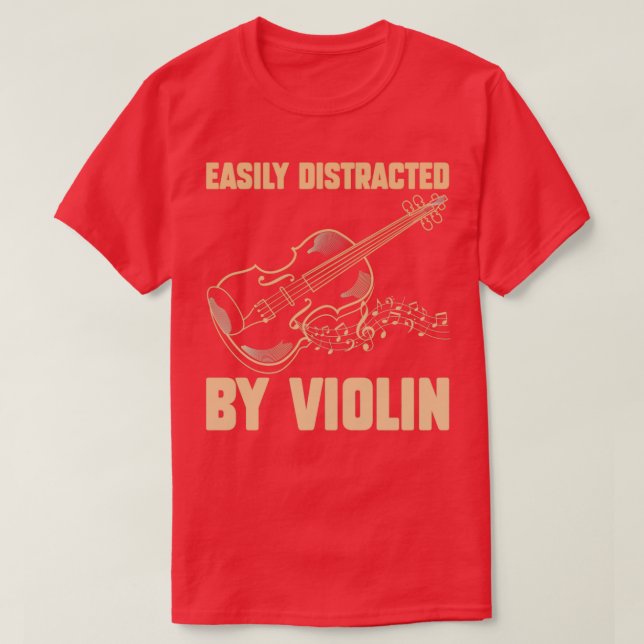 Enkel uppdelad med Violin Funny Violin 3 T Shirt (Design framsida)