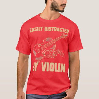 Enkel uppdelad med Violin Funny Violin 3 T Shirt