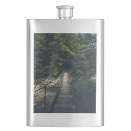 Enkel upphängningsbro över floden Idrijca, Slove Fickplunta