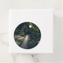 Enkel upphängningsbro över floden Idrijca, Slove Gåvor Etiketter