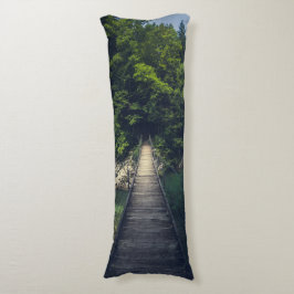 Enkel upphängningsbro över floden Idrijca, Slove Kroppskudde