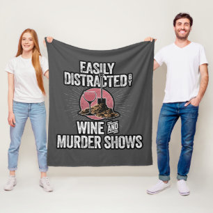 Enkel uppspelning av Vin och Murder Shows Fleecefilt