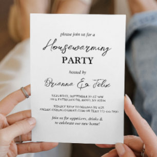 Enkel uppvärmning och Elegant Party Inbjudningar