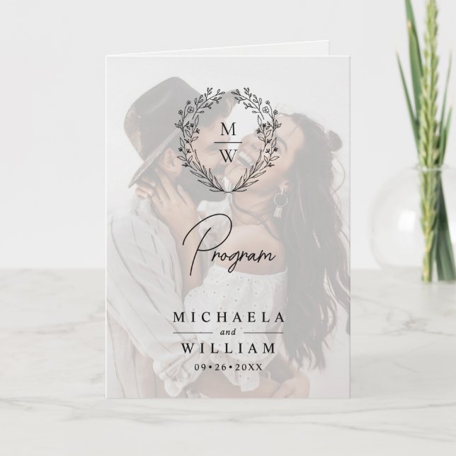 Enkel utandning med Elegant 4-fototextövertäckning Program (Framsida)