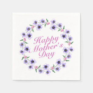 Enkel utandningslampa av Lycklig Mors dag Blommigt Pappersservett