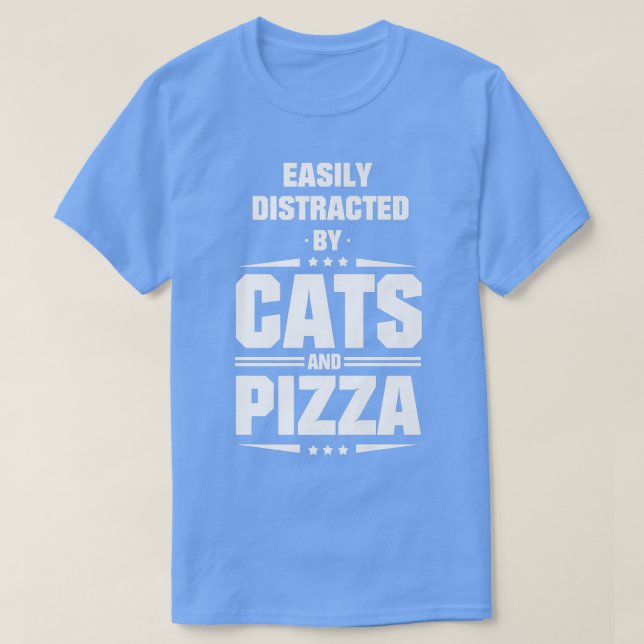 Enkel utdelning från katter och Pizzabidrag T Shirt (Design framsida)