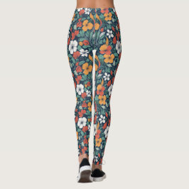 Enkel utformning av blommönstret leggings