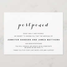 Enkel utsatt bröllopsannons