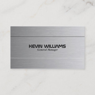 Enkel utskrift av Grått Metallic Struktur Visitkort