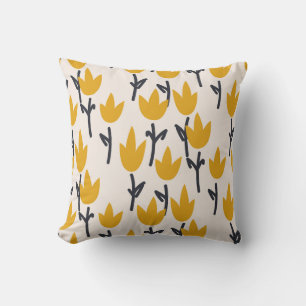 Enkel utskrift av Tulip Flower Fabric Kudde