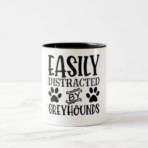 Enkel utspridd av Greyhounds Två-Tonad Mugg