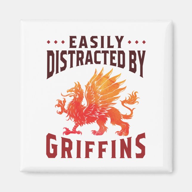 Enkel utspridd av Griffins Coola Fantasy Älskare Magnet (Framsidan)