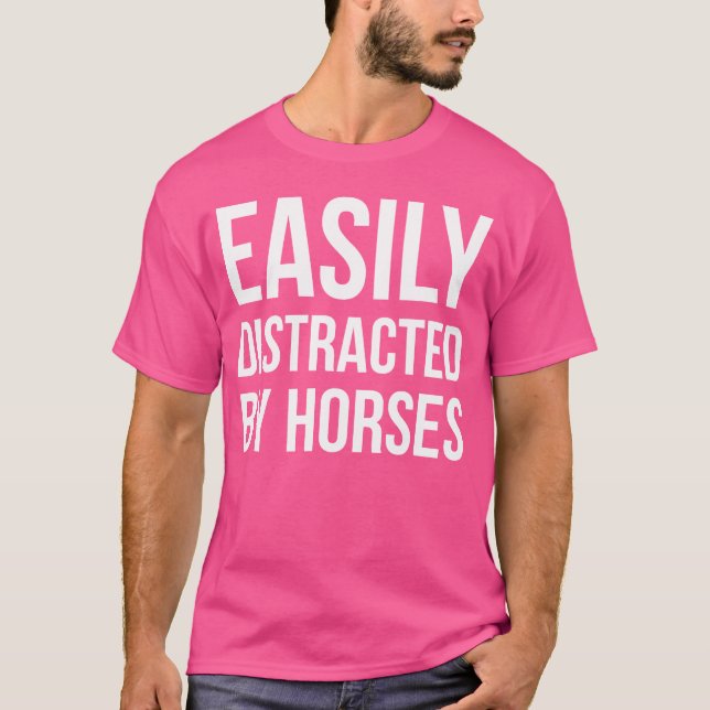 Enkel utspridd av Horses Funny Land Life-vin T Shirt (Framsida)