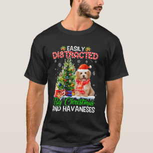 Enkel utspridd av och Havannes Hund Julafton för C T Shirt