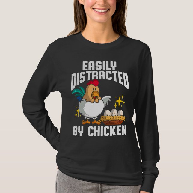 Enkel utspridd kyckling t shirt (Framsida)