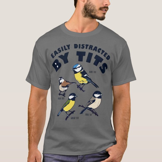 Enkel utspridda fåglar t shirt (Framsida)