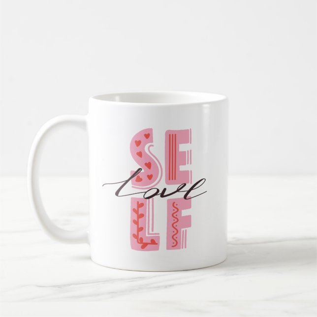 Enkel, vacker självbetjäningsbelönt Rosa Kaffemugg (Vänster)