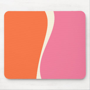 Enkel Vågar 2 i Rosa, Orange och Cream Musmatta
