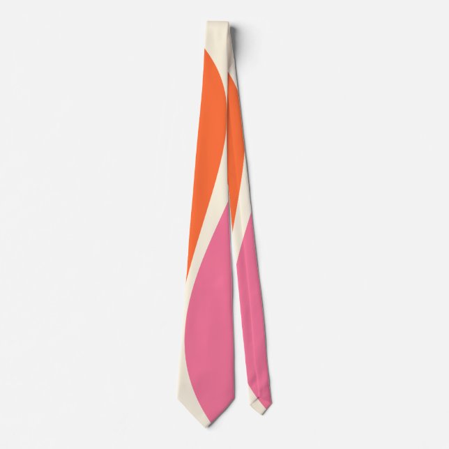 Enkel Vågar 2 i Rosa, Orange och Cream Slips (Framsida)