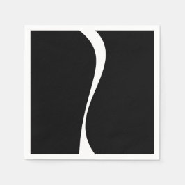 Enkel Vågar 2 - Svartvitt Pappersservett