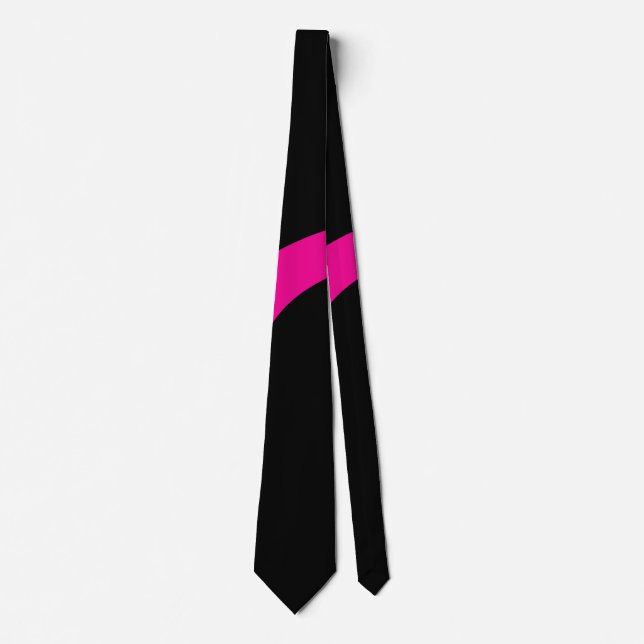 Enkel Vågar 3 i Magenta och svart Slips (Framsida)