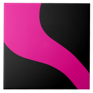 Enkel Vågar i Magenta och svart Kakelplatta