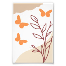 enkel väggkonst med fjärilar