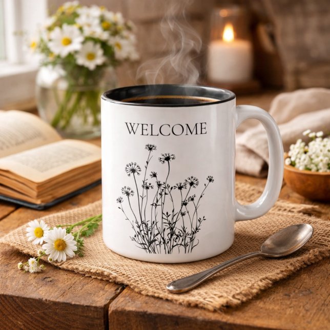 Enkel Välkomstmugg med Vilda Blommor Mugg (Skapare uppladdad)