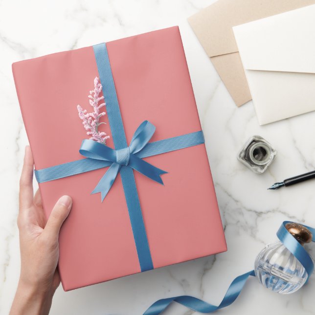 Enkel Valmue Rosa Färg Nyans Ton Presentpapper (Gifting)