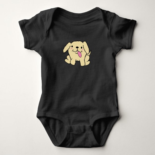 Enkel Valp Baby Toppen T Shirt (Framsida)