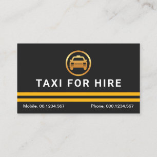 Enkel vanlig minimal Gult Taxi Rand Visitkort