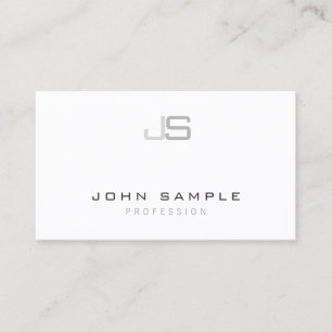 Enkel vanlig modern yrkesmässig elegant Monogram Visitkort