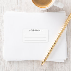 Enkel vänskaplig leverans till skript som skickar  adressetikett