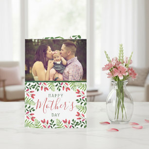 Enkel vårblomfoto Mors dag Kort