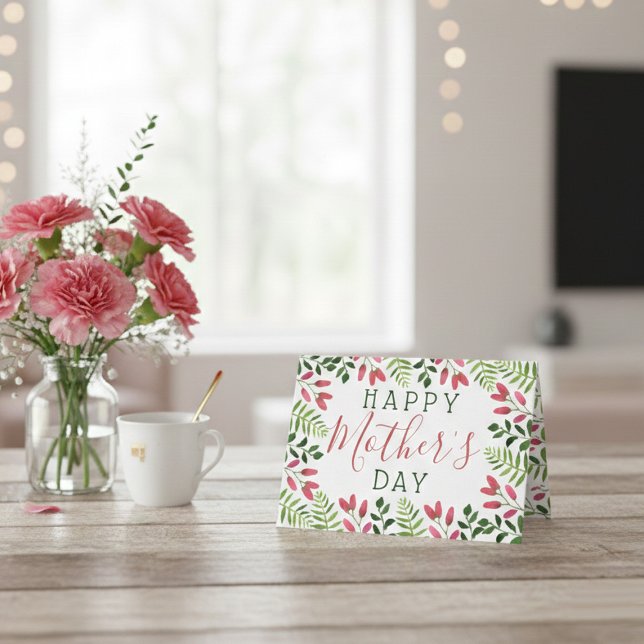 Enkel vårblomning Glad mors dag Kort (Skapare uppladdad)