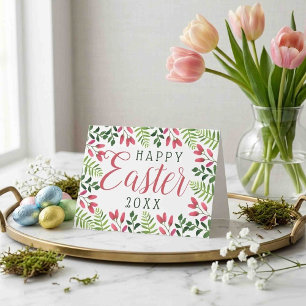 Enkel vårblomning Glad påsk Helgkort