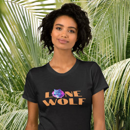 "Enkel Varg" eller Ditt meddelande, Stora Orangar- T Shirt