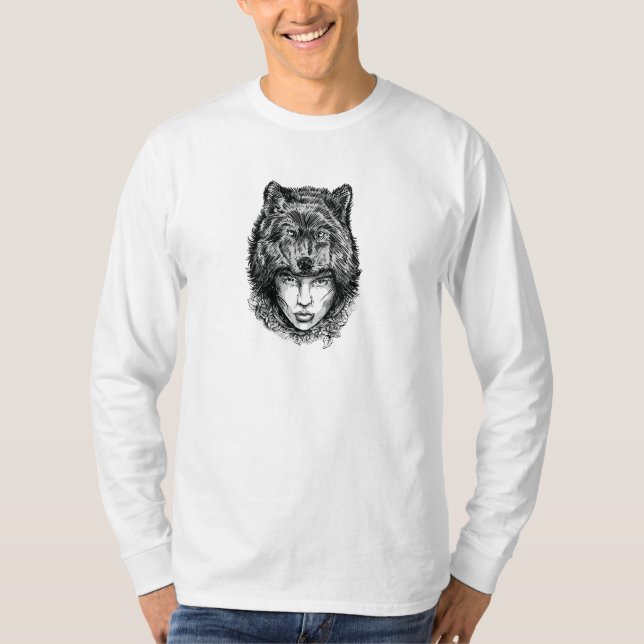 Enkel Varg T Shirt (Framsida)