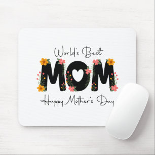 Enkel Världens Bästa Mamma Mors Dag Calligraphy Musmatta