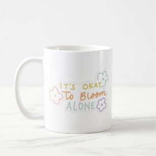 Enkel varsamt påminnelse Pastell Doodle Blomma Fre Kaffemugg