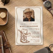 Enkel västerländsk cowboyfirande av livets begravn