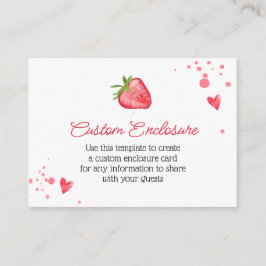 Enkel vattenfärg Jordgubbe Anpassad Tilläggskort