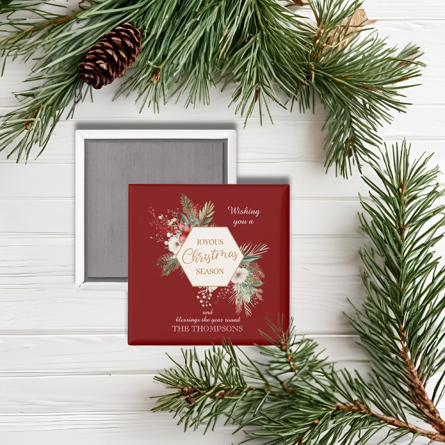 Enkel vattenfärg Jul, botaniskt rött namn Magnet (Skapare uppladdad)