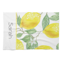 Enkel vattenfärg Lemon Lövs Monogrammed