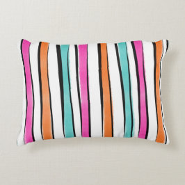 Enkel vattenfärg Rand Mönster Prydnadskudde