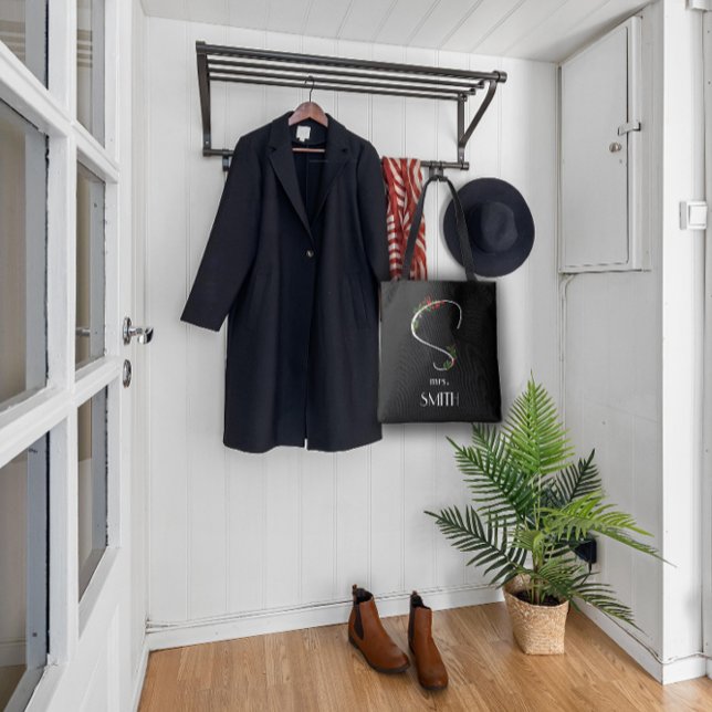 Enkel vattenfärgad blomma brev A Tygkasse (Skapare uppladdad)