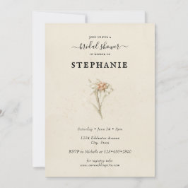 Enkel vattenfärgsblomma Inbjudningskort för möhipp